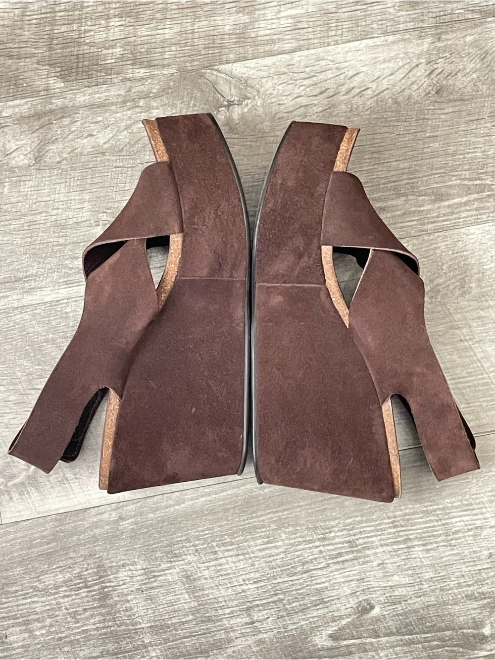 Pedro Garcia Chocolate Suede Platform Sandals